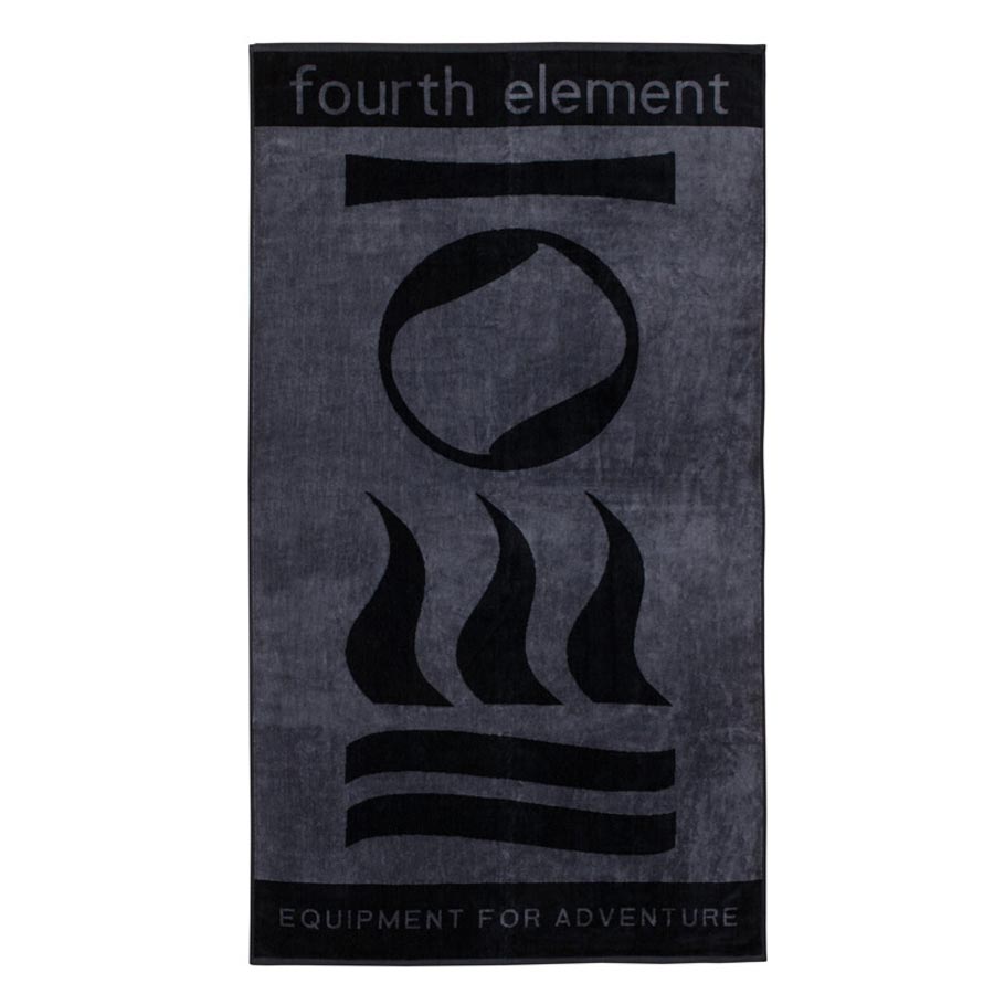 4E WETSUIT DIVER BEACH TOWEL - BLACK / GREY (160 X 86cm)