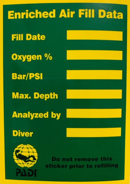 Samolepka NITROX PADI