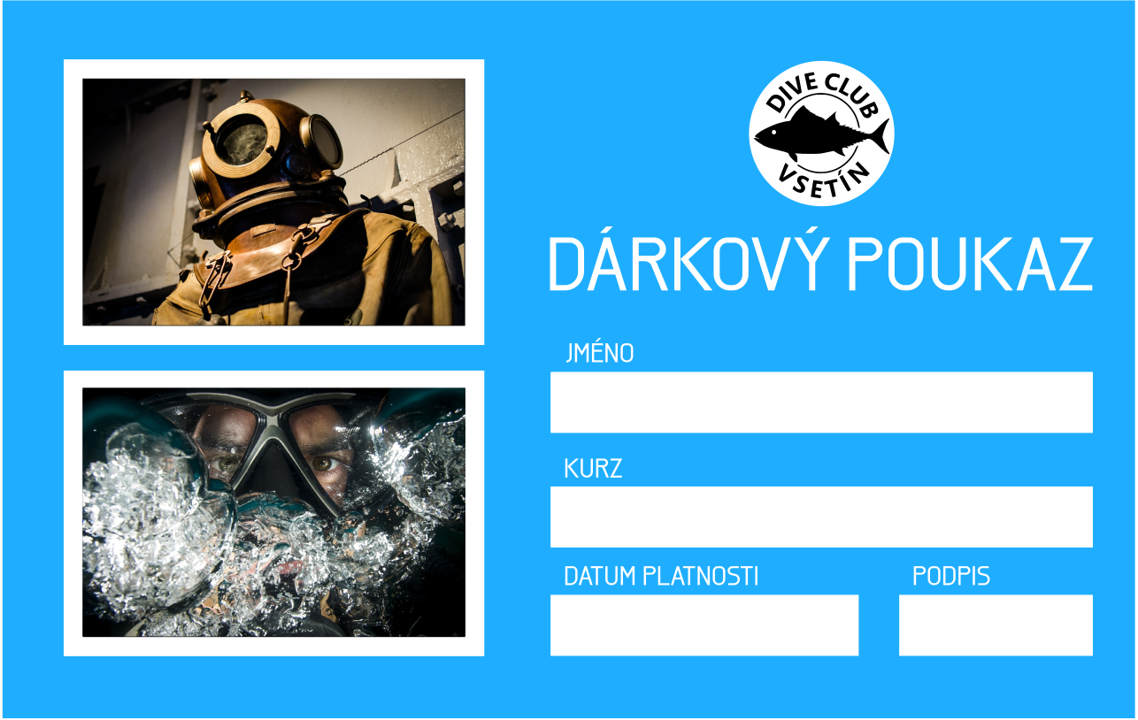 Dárkový poukaz - zkušební ponor v bazénu