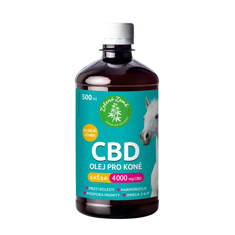 CBD olej pro koně Extra 4000 mg, 500 ml