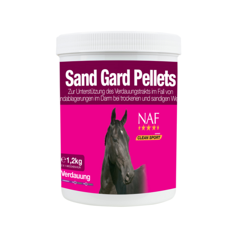Sand gard pro koně náchylné k pískové kolice s probiotiky, psylliem a vitamíny, kyblík 1,2kg