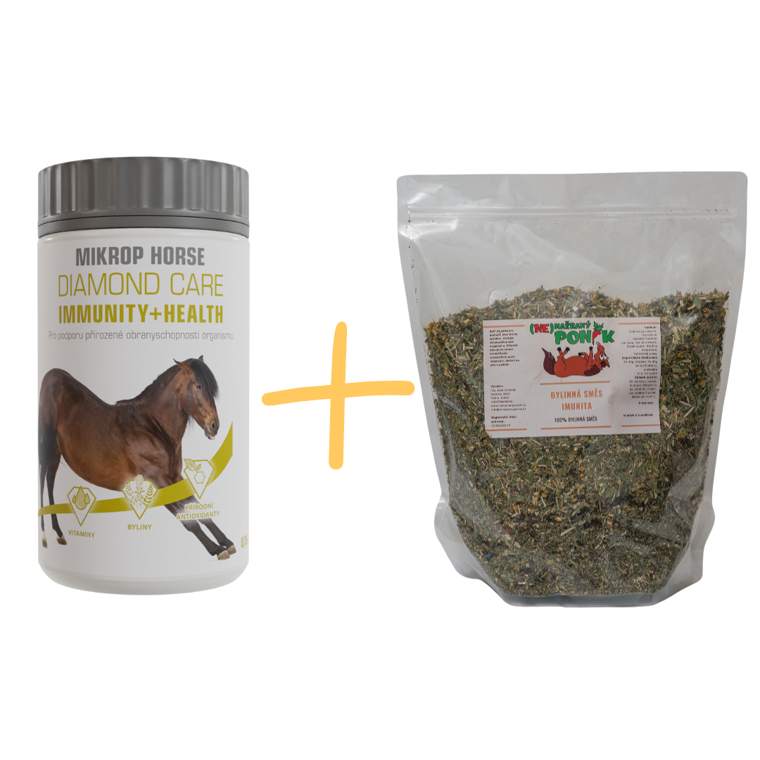MIKROP® HORSE DIAMOND CARE IMMUNITY+HEALTH + Bylinná směs Imunita