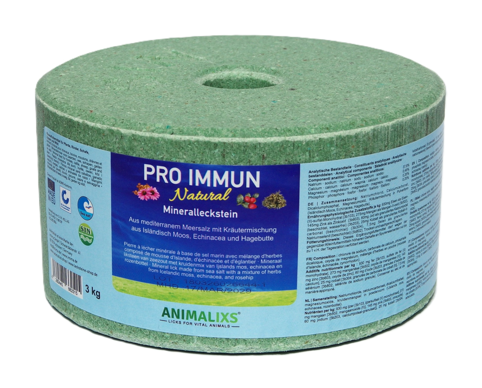 Imunita přírodní - minerální liz pro koně s islandským lišejníkem, echinaceou a šípkem (Balení 3 kg)