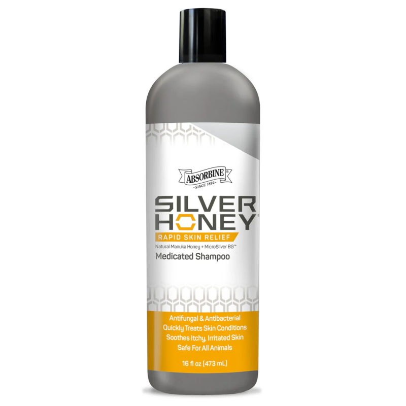 Medicinální šampon pro koně Silver Honey Shampoo (Lahev, 473 ml)