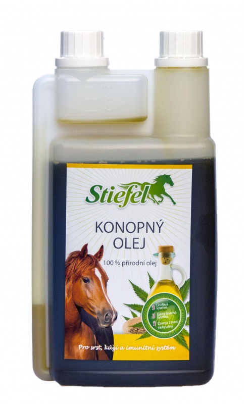 Konopný olej lisovaný za studena (Láhev s dávkovačem, 1 l)