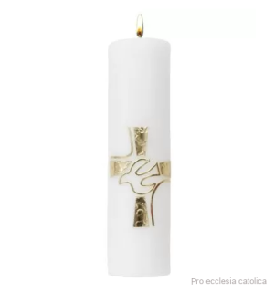 Ozdobná svíce s reliéfem - Holubice