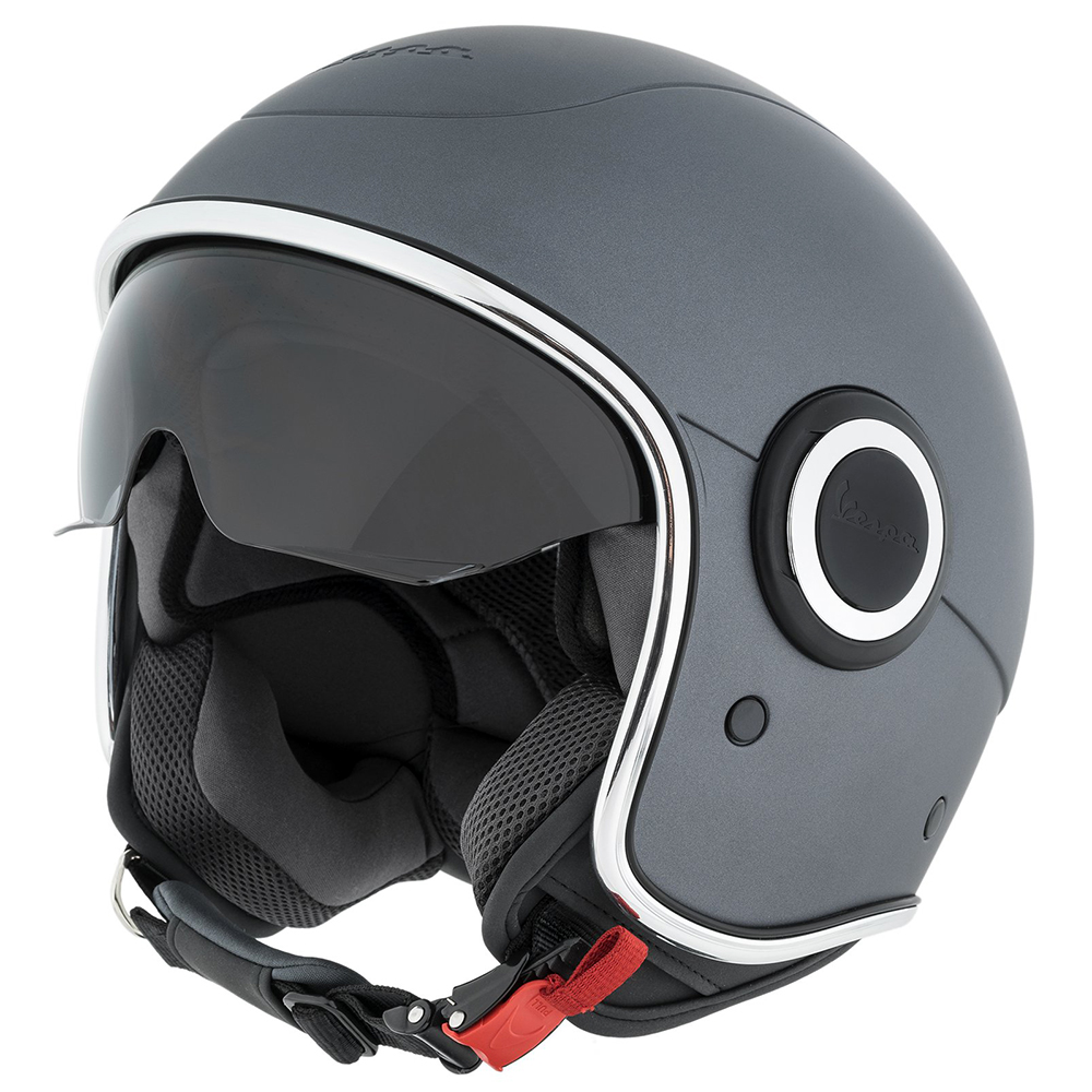 PŘILBA VESPA VJ1 ŠEDÁ MATNÁ
