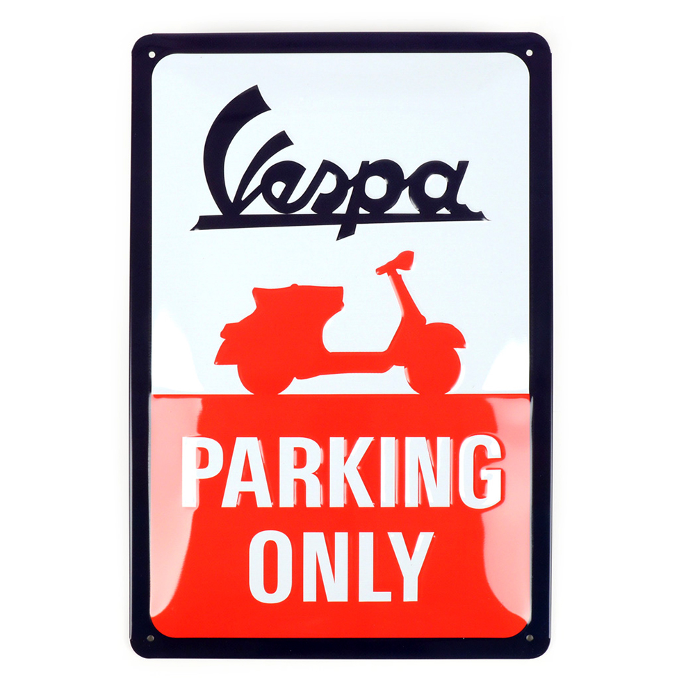 PLECHOVÁ CEDULE VESPA PARKING MALÁ