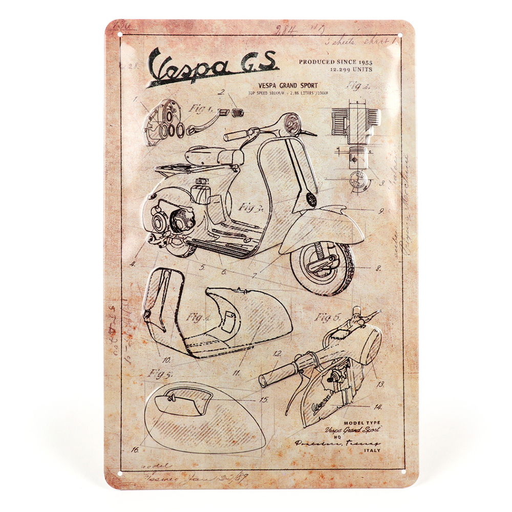 PLECHOVÁ CEDULE VESPA GS