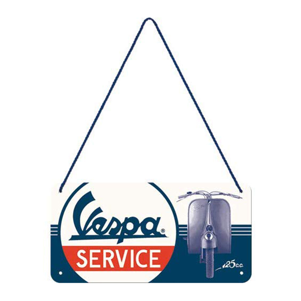 ZÁVĚSNÁ PLECHOVÁ CEDULE VESPA SERVICE