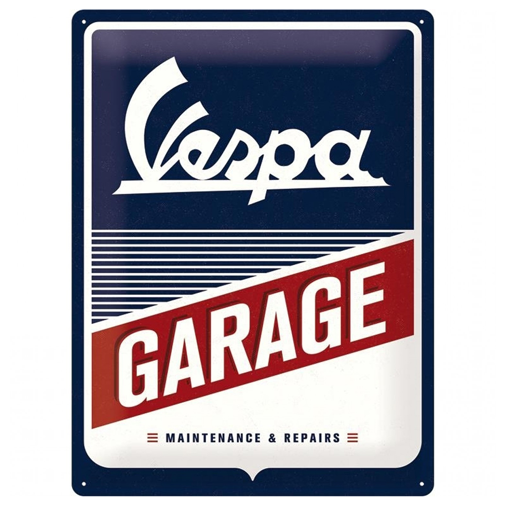 PLECHOVÁ CEDULE VESPA GARAGE VELKÁ