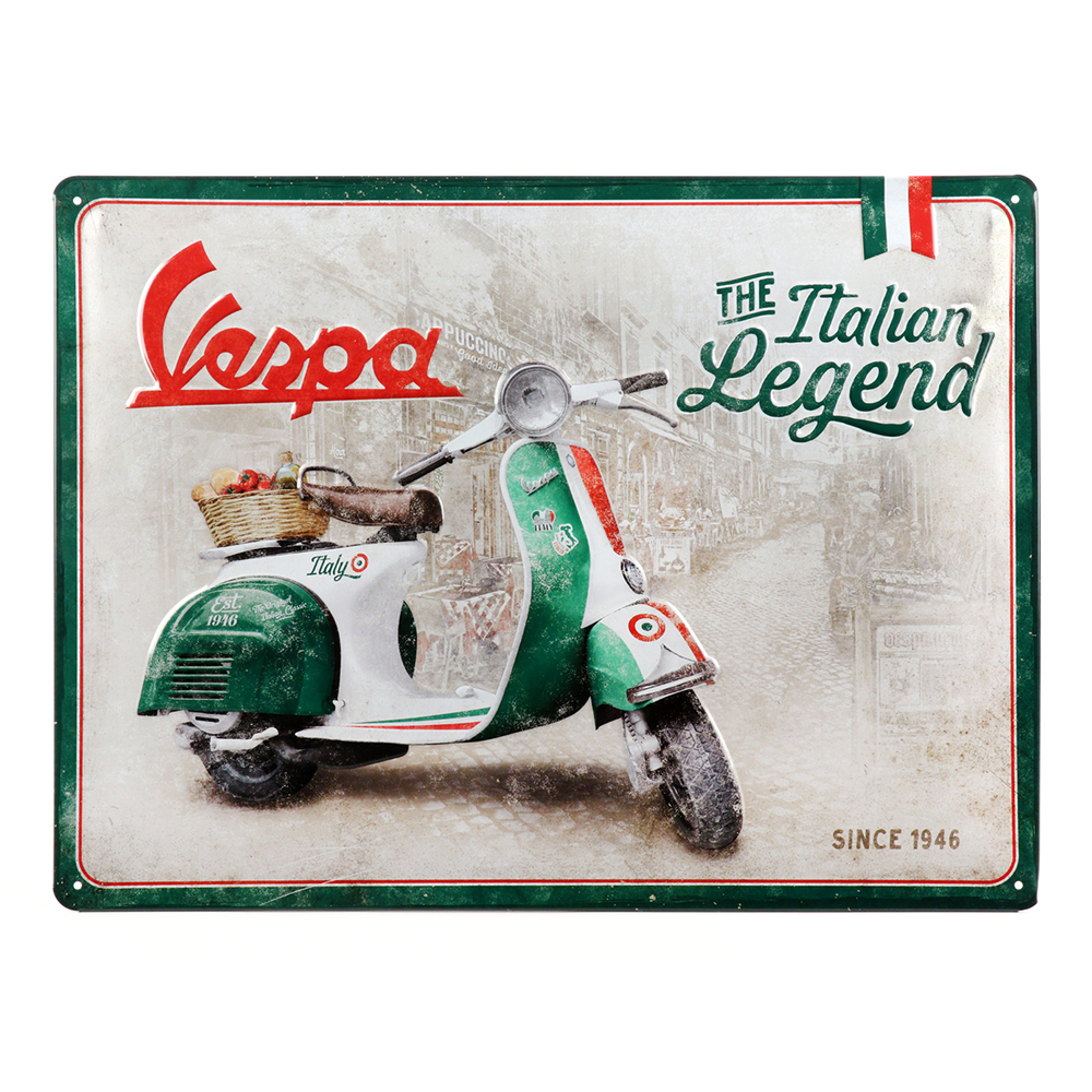 PLECHOVÁ CEDULE VESPA LEGEND VELKÁ