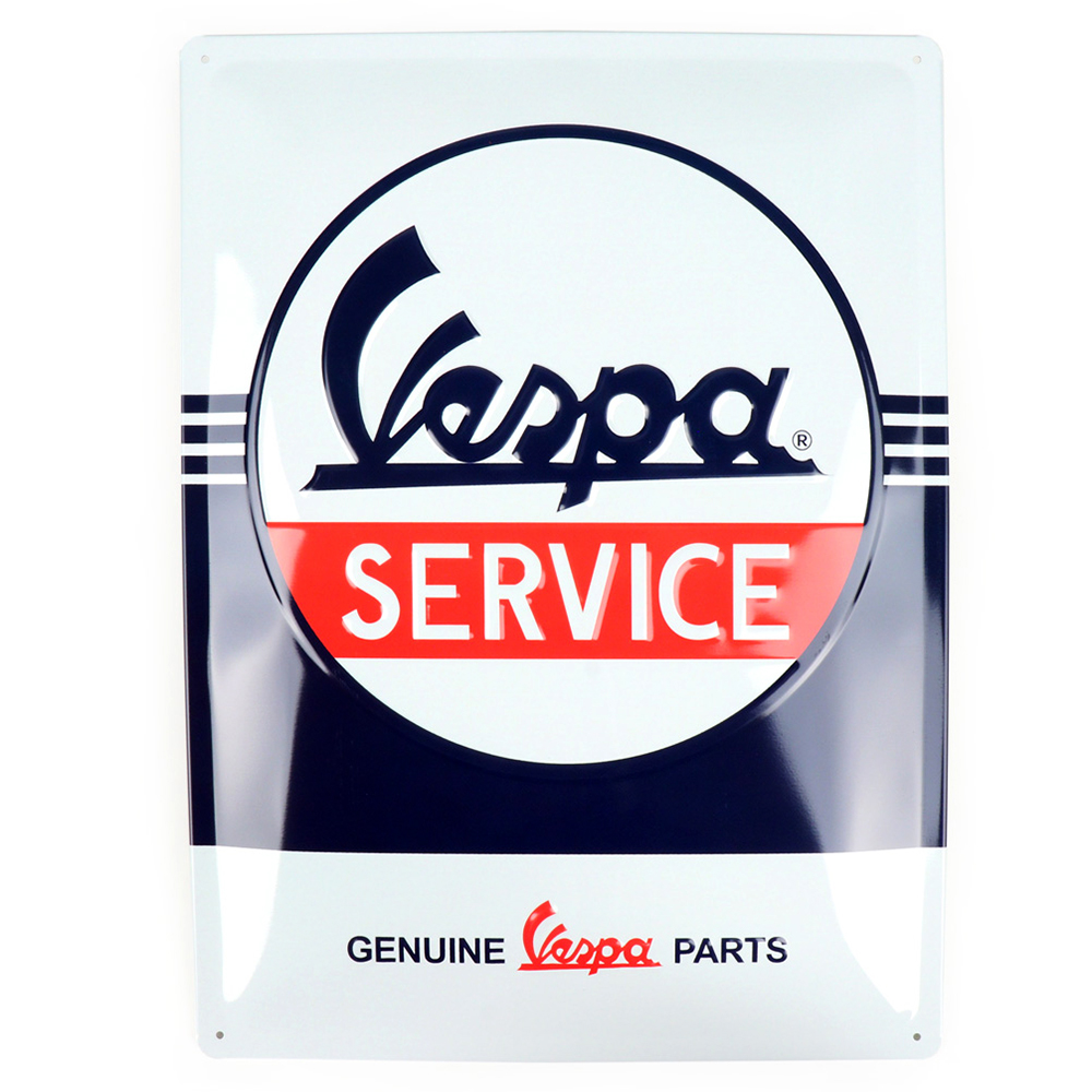 PLECHOVÁ CEDULE VESPA SERVICE VELKÁ