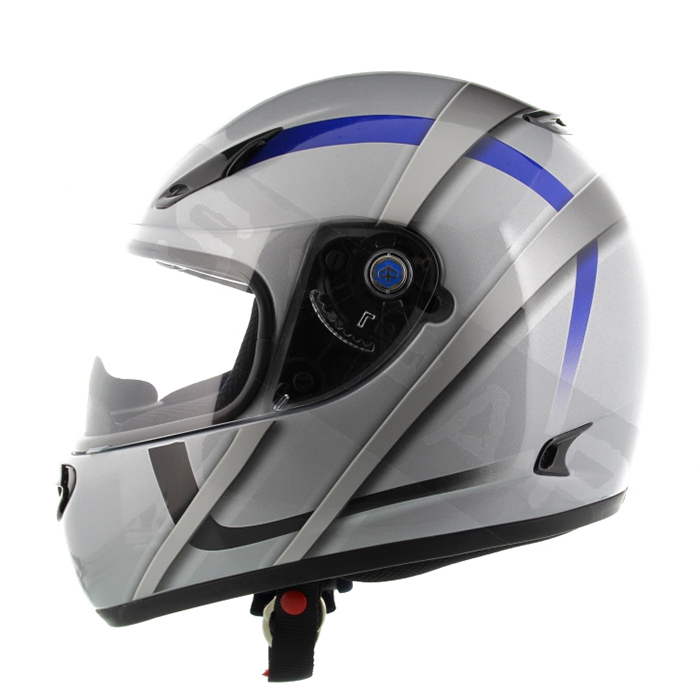 HELMA PIAGGIO X SPORT STŘÍBRNÁ S PRUHY
