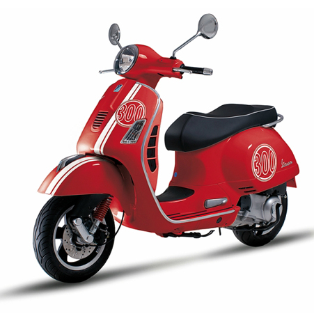 POLEPY VESPA 300 ČERVENÁ