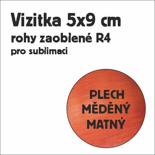 Vizitka AL 5x9cm - bronzová