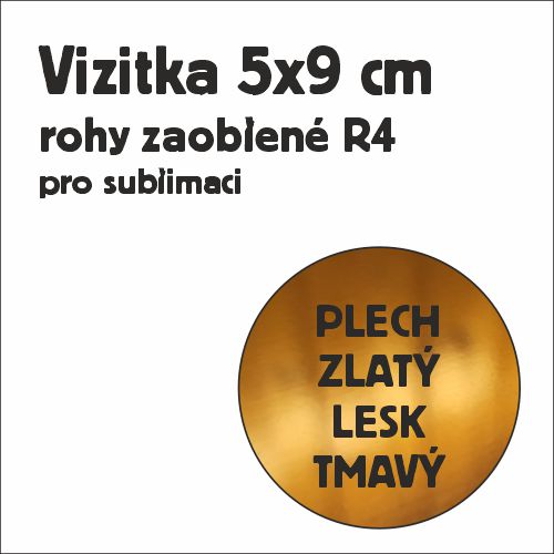 Vizitka AL 5x9cm - zl.lesk tm.