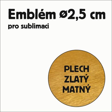 Al plech pr. 25mm zlatý mat