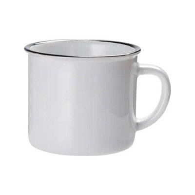 Hrnek keramický 300 ml s černým lemem - vzhled smalt