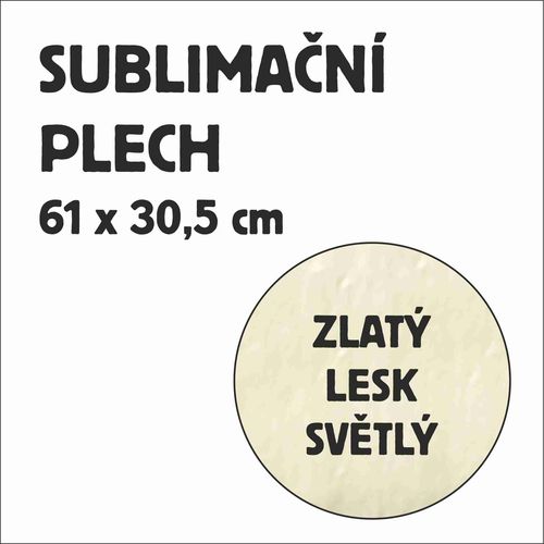Plech zlatý lesk světlý 610x305