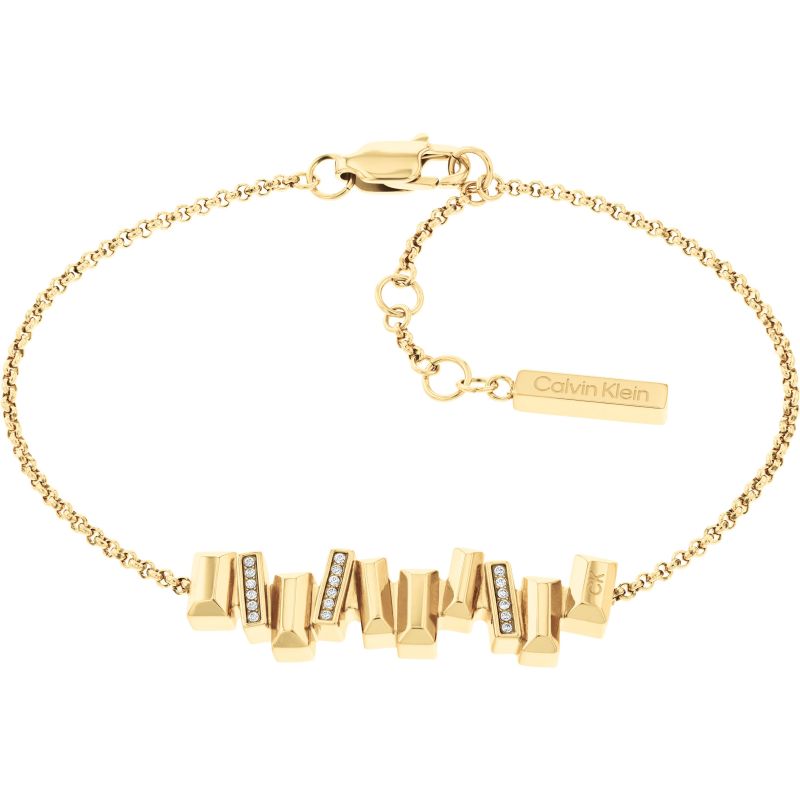 Stylový pozlacený náramek Calvin Klein 35000241
