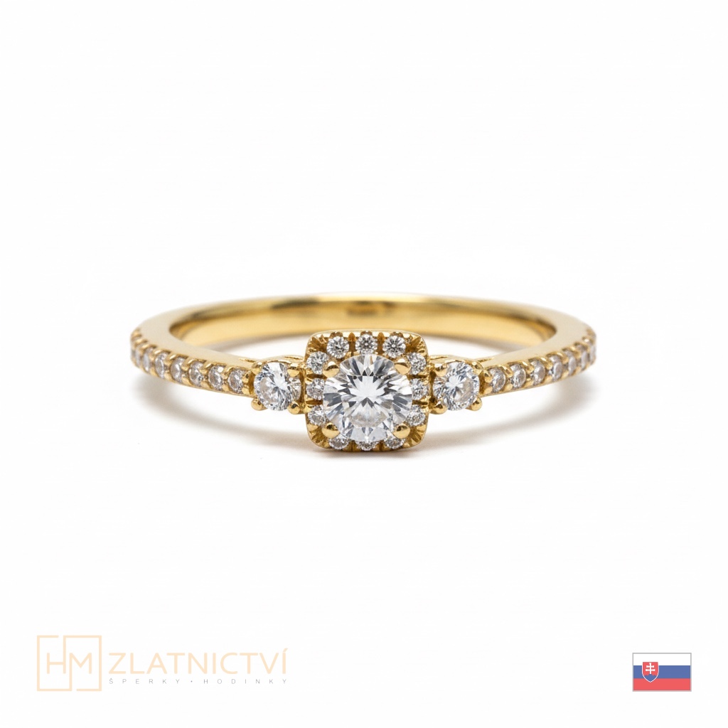 Prsten ze žlutého zlata 2-3584 LG3386/1