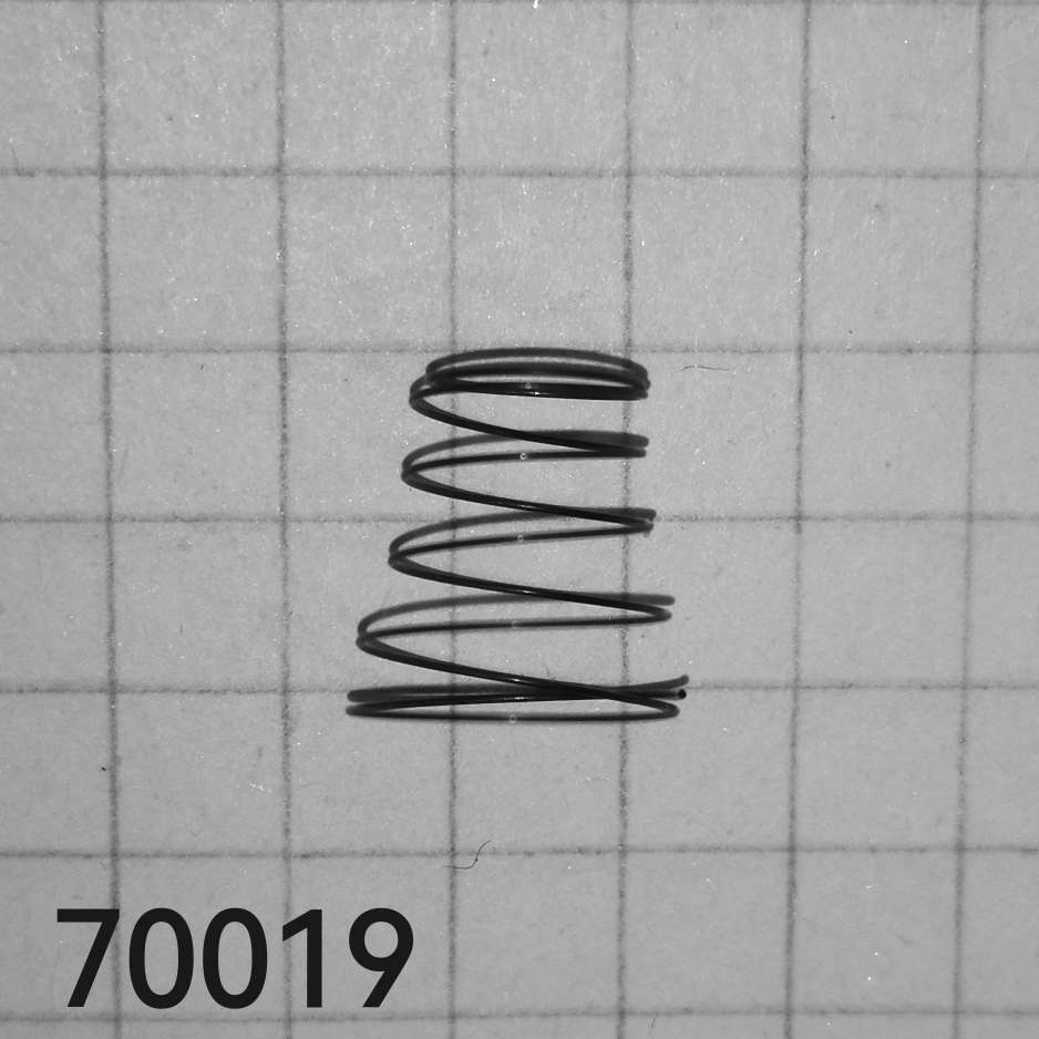 Pružina tlačná kuželová 0,25x5,6/9,5x10,7x6