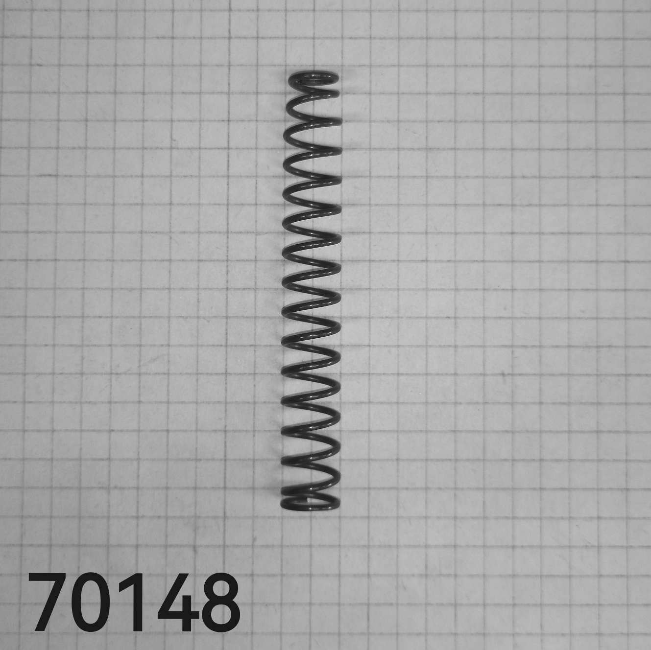Pružina tlačná kuželová 1,2x10,4/8,9x74x16