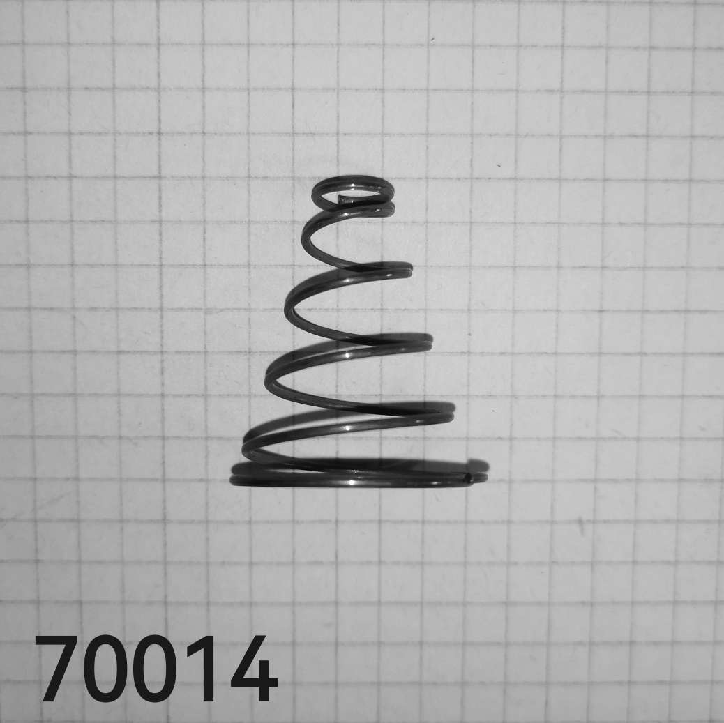Pružina tlačná kuželová 1,00x10/26x31x6