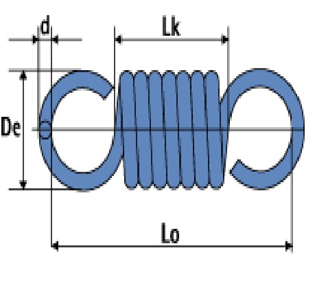 Pružina tažná 2,8x21x160x45