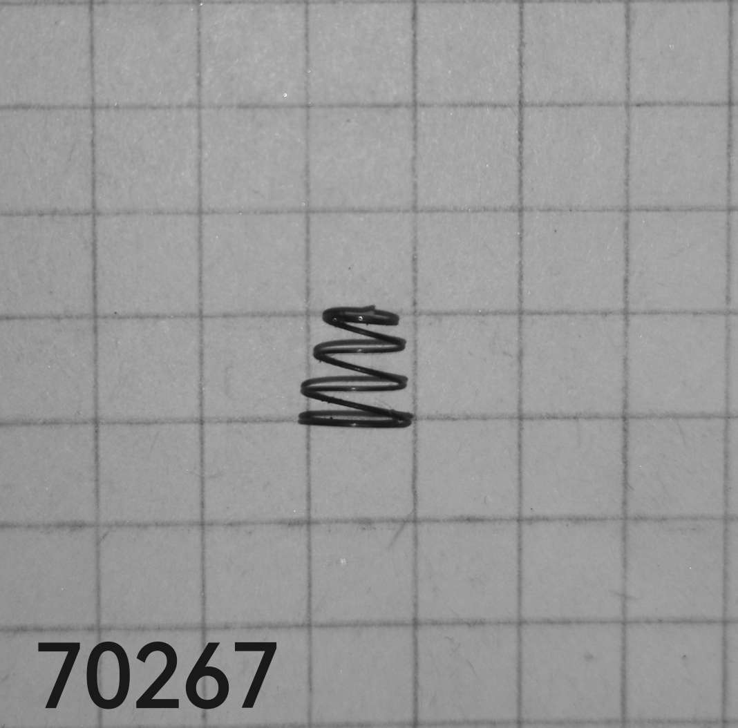 Pružina tlačná kuželová 0,25x3,3/5,3x5,3x4,5