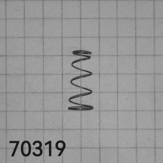 Pružina tlačná kuželová 0,32x5/6,5x15x5