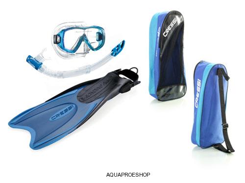  Cressi SET PALAU BAG BLUE KID