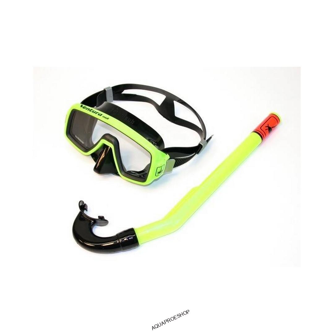 SET maska Ventura MIDI Lime a šnorchl MIDI