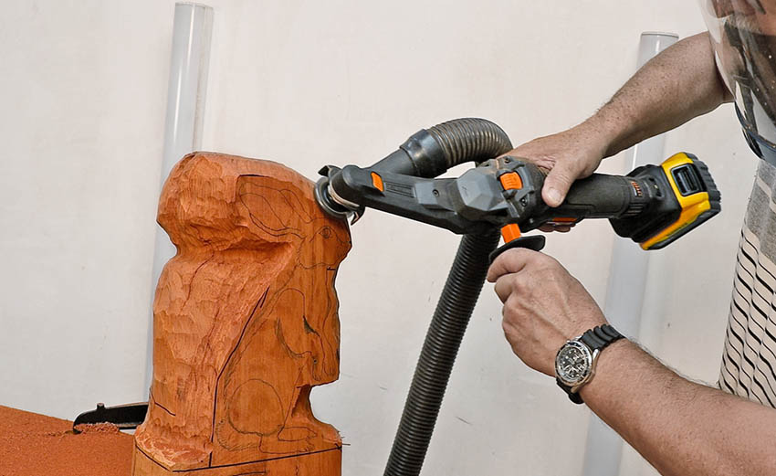 Aku-vá frézka Mini Grinder vč. baterie a řezbářské sady