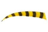 Krocaní letka - pravá (RW) - délka 4" - PRUHOVANÁ - žlutá/černá