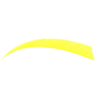 Krocaní letka pravá (RW) - délka 3" - zářivě žlutá