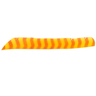 Krocaní letka pravá (RW) - plná délka - žlutá/pruhovaná oranž.