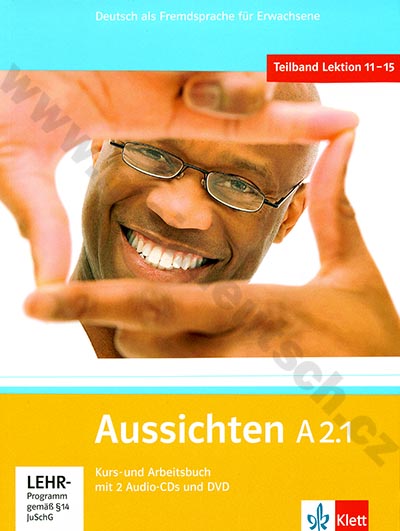 Aussichten A2.1 - německá učebnice s pracovním sešitem vč. 2 audio-CD a 1 DVD
