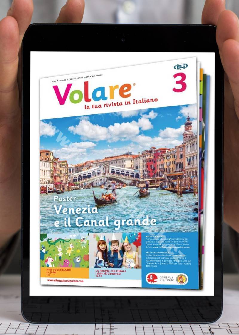Tisknutelný PDF časopis pro výuku italštiny Volare A0, 2023-24