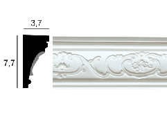 Sádrová římsa s ornamenty RD 74630 77x37mm/151cm
