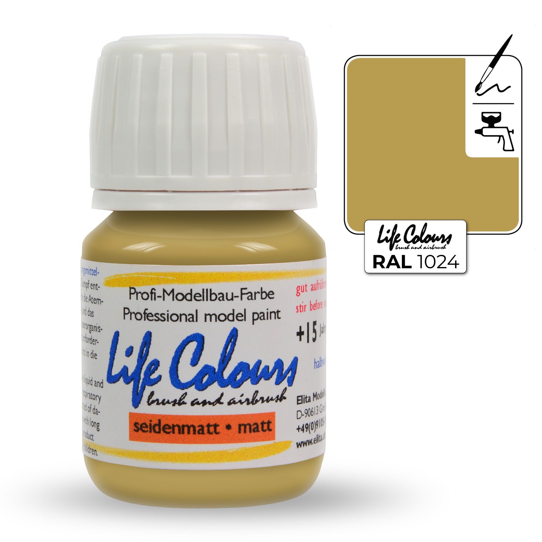 ELITA MODELLE Life Colours okrově žlutá 15ml