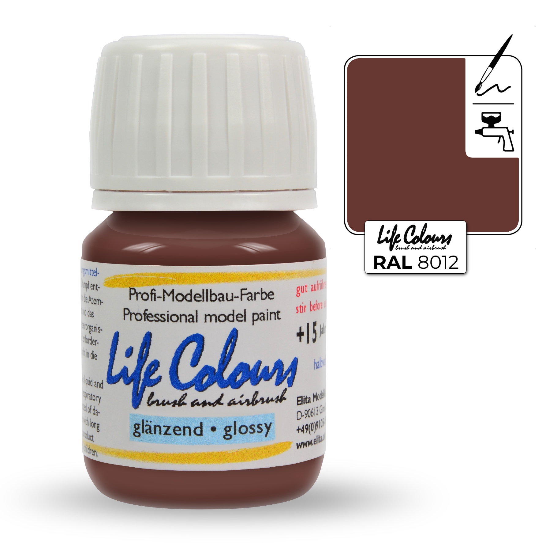 ELITA MODELLE Life Colours červenohnědá 15ml