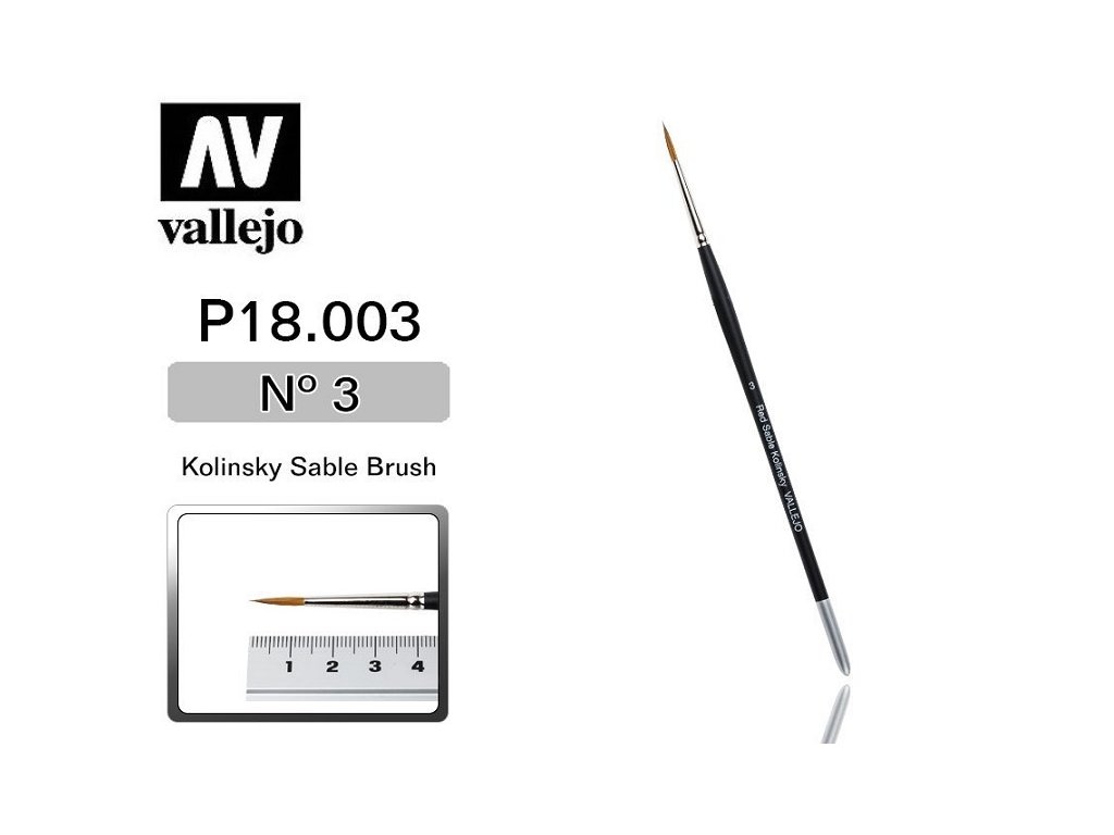 VALLEJO štětec Kolinsky Sable Brush No.3/0