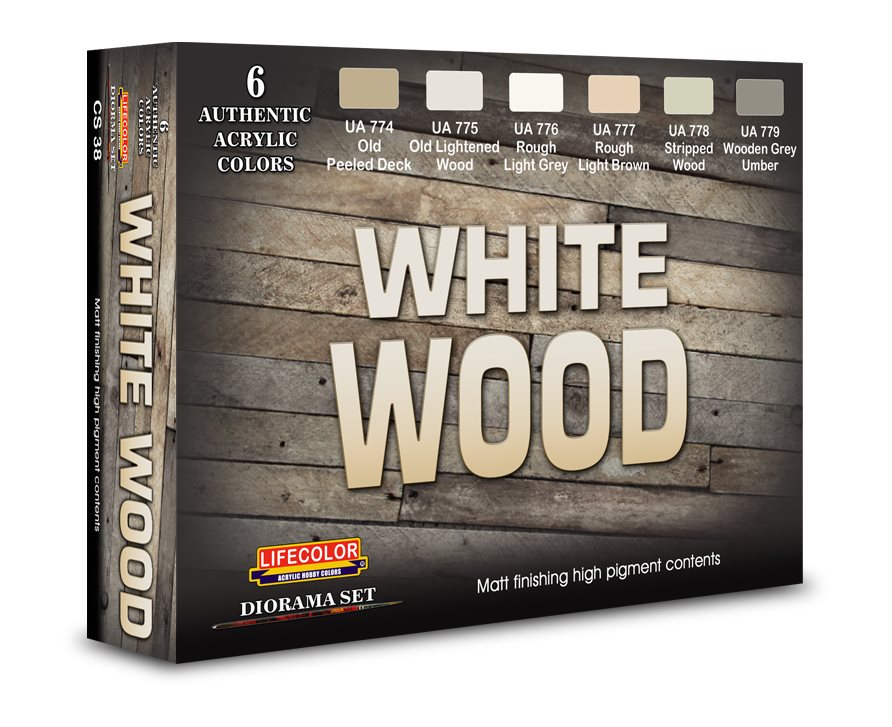 LIFECOLOR diorama set WHITE WOOD