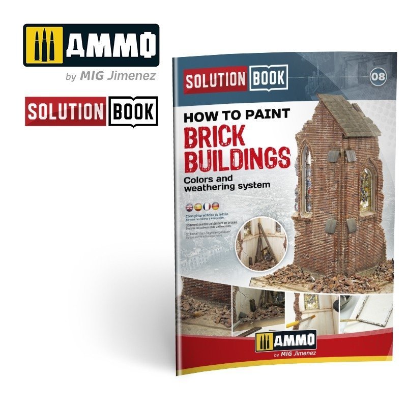 AMMO SOLUTION BOOK How to Paint Brick Buildings. Colors & Weathering System (Multilingual)