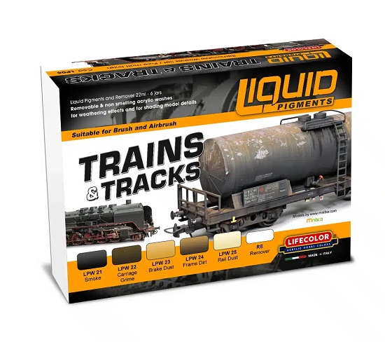 LIFECOLOR set tekutých pigmentů  Trains & Tracks