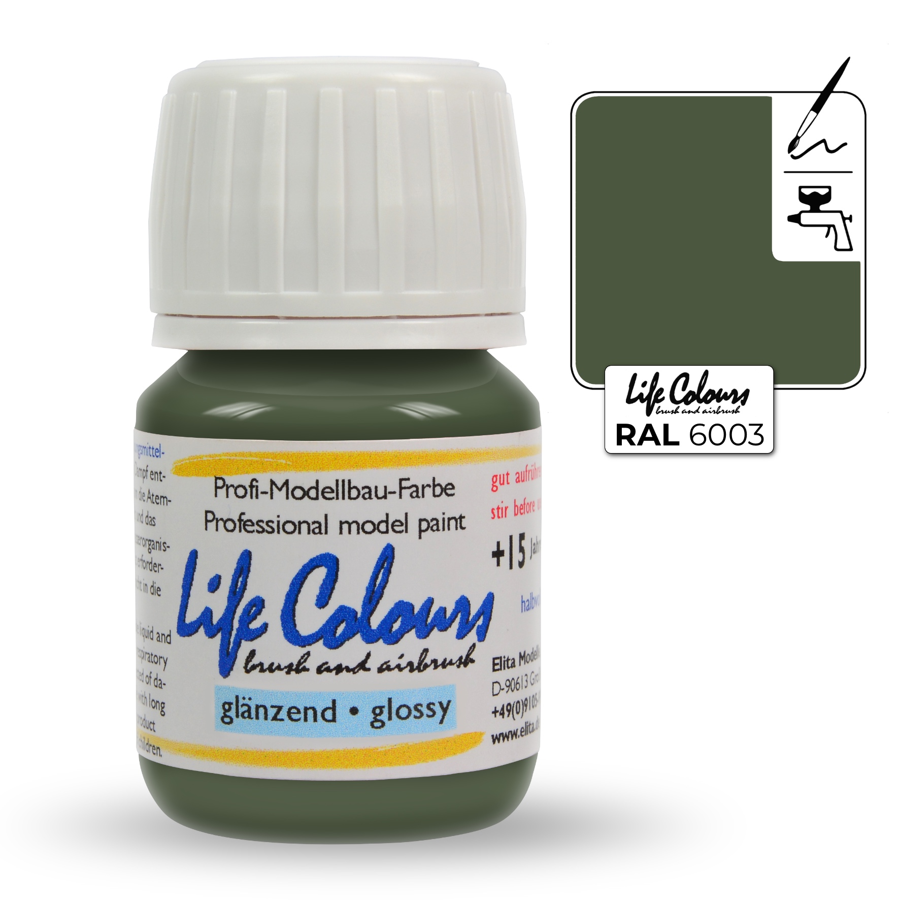 ELITA MODELLE Life Colours olivová zelená 15ml