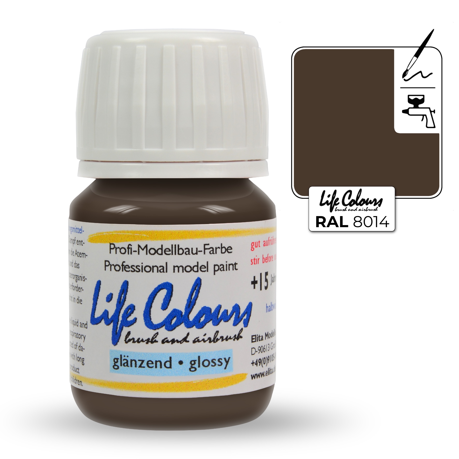 ELITA MODELLE Life Colours sepiová hnědá 15ml