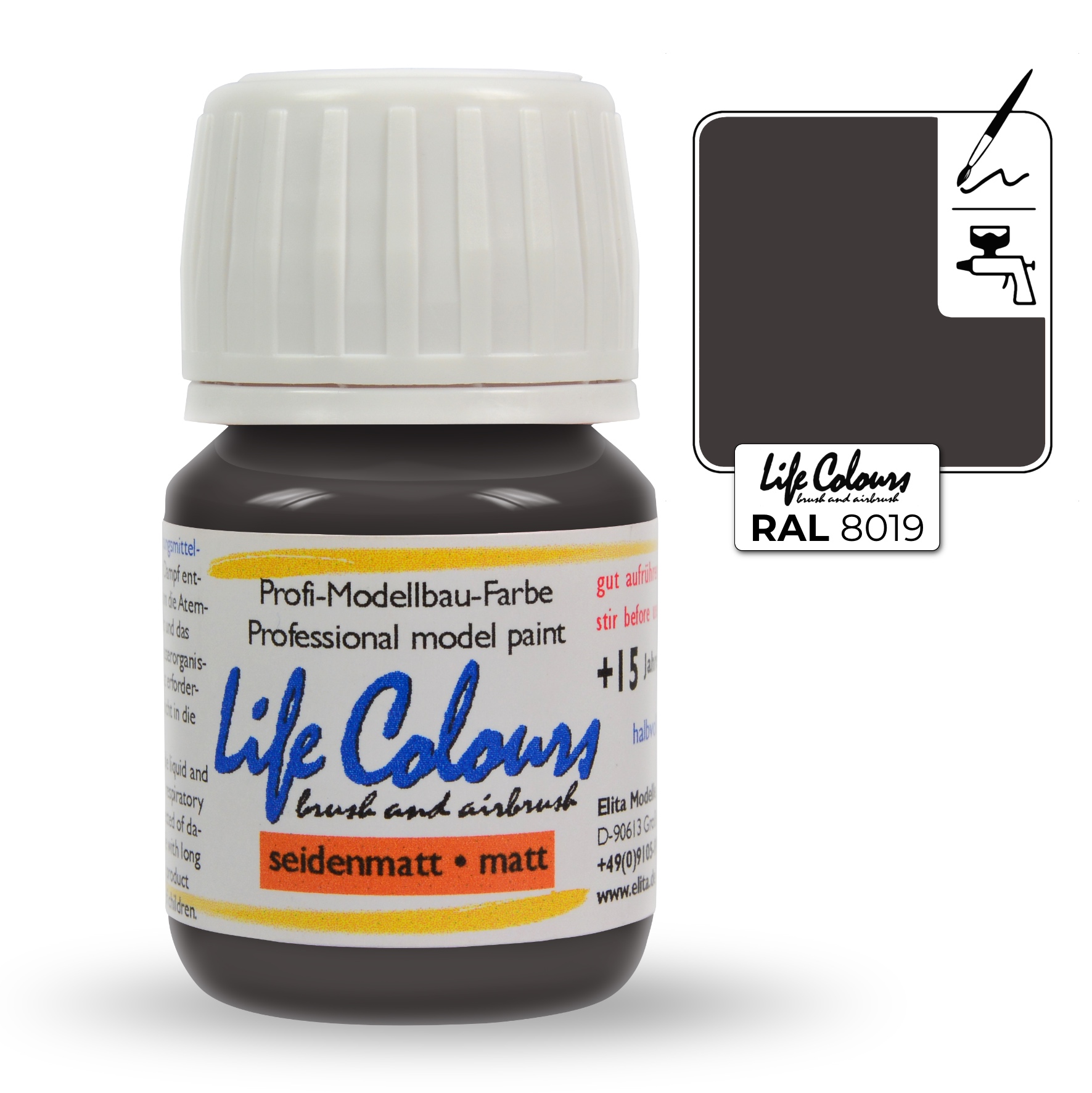 ELITA MODELLE Life Colours šedohnědá 15ml